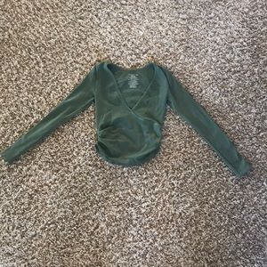 Free people green crop top